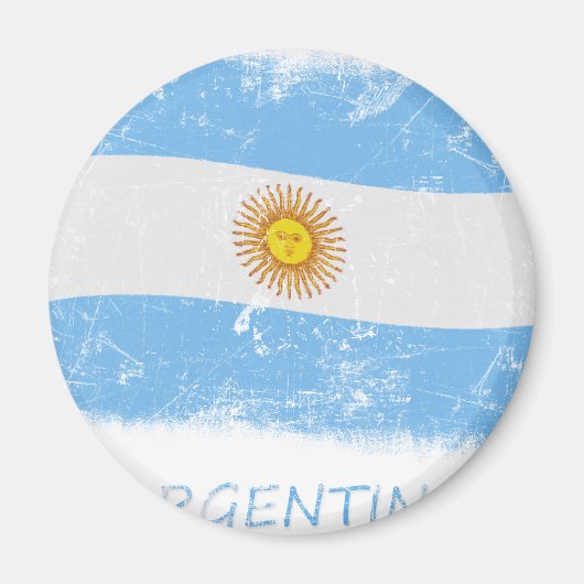 Grunge Argentina-Flagge Magnet (Vorne)