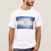 Grunge Argentina-Flagge T-Shirt (Vorderseite)