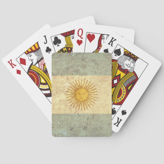Grunge Argentinienflagge Spielkarten (Rückseite)