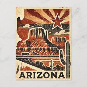 Grunge Arizona Postkarte