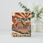 Grunge Arizona Postkarte (Stehend Vorderseite)