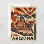 Grunge Arizona Postkarte (Vorne/Hinten)