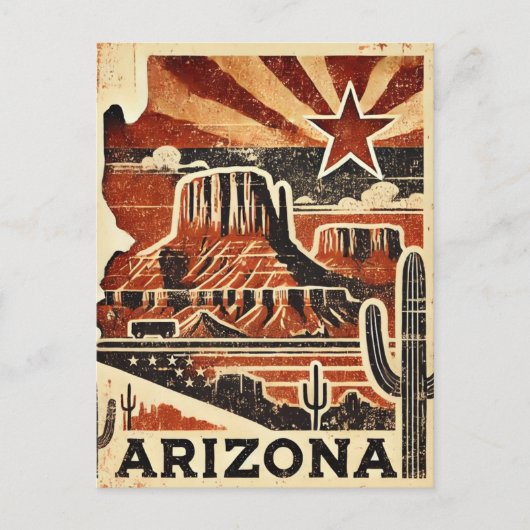 Grunge Arizona Postkarte (Vorderseite)
