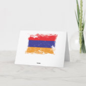 Grunge Armenia Flag Karte (Rückseite)
