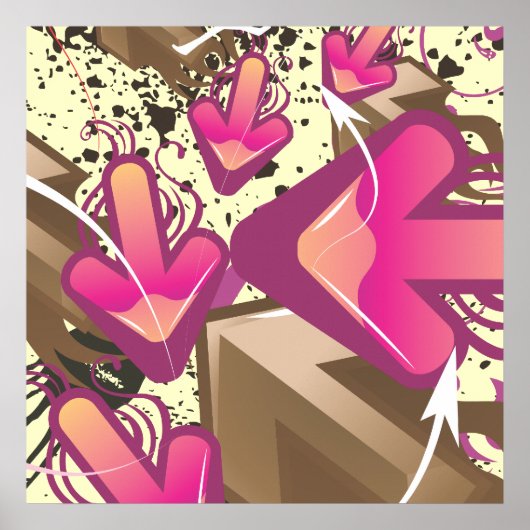 Grunge Arrows Poster (Vorne)