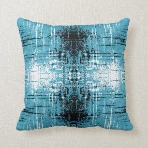 Grunge-Art-aquamarine Zusammenfassung Kissen
