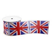 Grunge-Art-britische Gewerkschafts-Jack-Flagge Satinband (Spule)