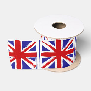 Grunge-Art-britische Gewerkschafts-Jack-Flagge Satinband