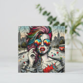 Grunge Art | Fractured Woman Abstrakt (Stehend Vorderseite)