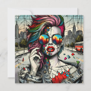 Grunge Art   Fractured Woman Abstrakt