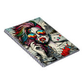 Grunge Art | Fractured Woman Abstrakt Notizblock (Rechte Seite)