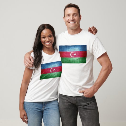 Grunge-Aserbaidschan-Flagge T-Shirt (Unisex)