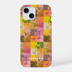 Grunge-Ästhetik Coole Musik Kunst Benutzerdefinier iPhone 15 Hülle