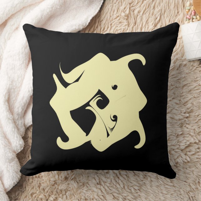 Grunge Ästhetische Fraktal Kunst Kissen (Decke)