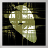 Grunge Ästhetische Fraktal Kunst Poster (Vorne)