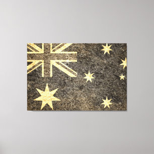 Grunge Australia Fahne Leinwanddruck