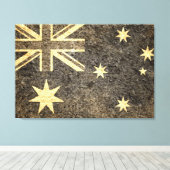 Grunge Australia Fahne Leinwanddruck (Insitu (Holzboden))