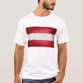 Grunge Austria Flagge T-Shirt (Vorderseite)