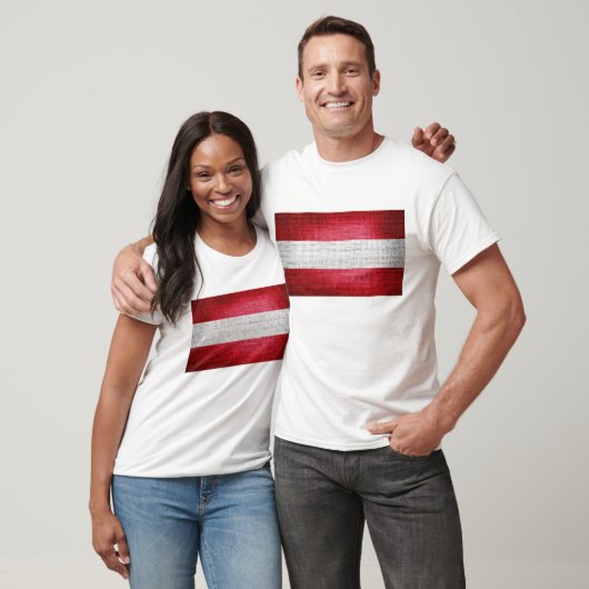 Grunge Austria Flagge T-Shirt (Unisex)
