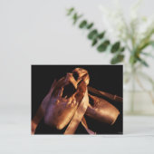 Grunge Ballet Pointe Shoes Postkarte (Stehend Vorderseite)