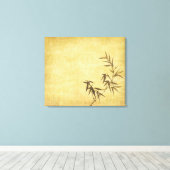 Grunge Bamboo Papier Hintergrund Leinwanddruck (Insitu (Holzboden))