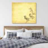 Grunge Bamboo Papier Hintergrund Leinwanddruck (Insitu (Schlafzimmer))
