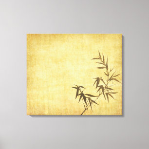 Grunge Bamboo Papier Hintergrund Leinwanddruck