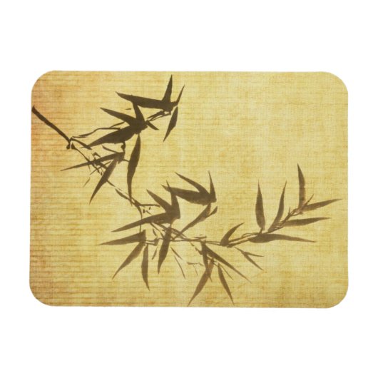Grunge Bamboo Papier Hintergrund Magnet (Horizontal)