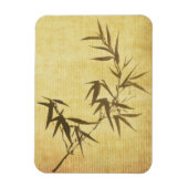 Grunge Bamboo Papier Hintergrund Magnet (Vertikal)