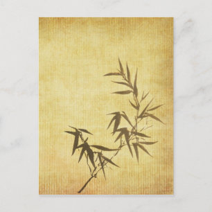 Grunge Bamboo Papier Hintergrund Postkarte