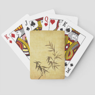 Grunge Bamboo Papier Hintergrund Spielkarten