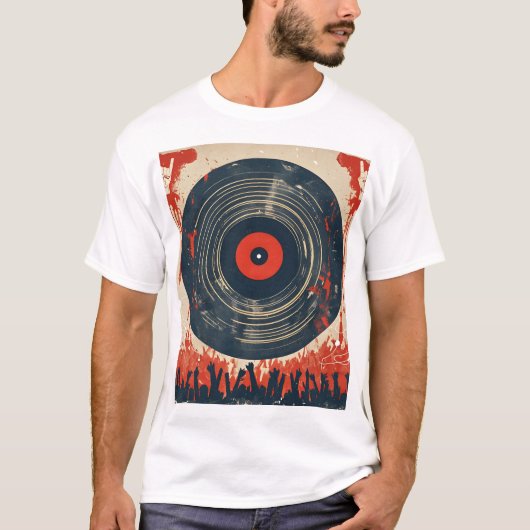 Grunge Band T - Shirt - Retro Punk Rock Style. (Vorderseite)