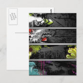 Grunge-Banner-Vektor Postkarte (Vorne/Hinten)