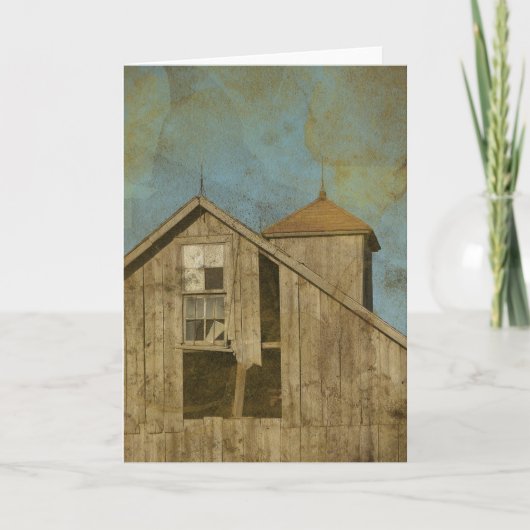 Grunge Barn Karte (Vorderseite)