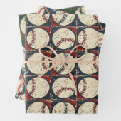 Grunge Baseball Classics 3 Geschenkpapier Set (Beispiel)