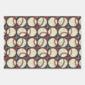 Grunge Baseball Classics 3 Geschenkpapier Set (Vorderseite)