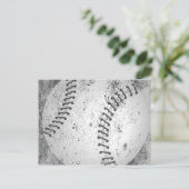 Grunge Baseball Postkarte (Stehend Vorderseite)