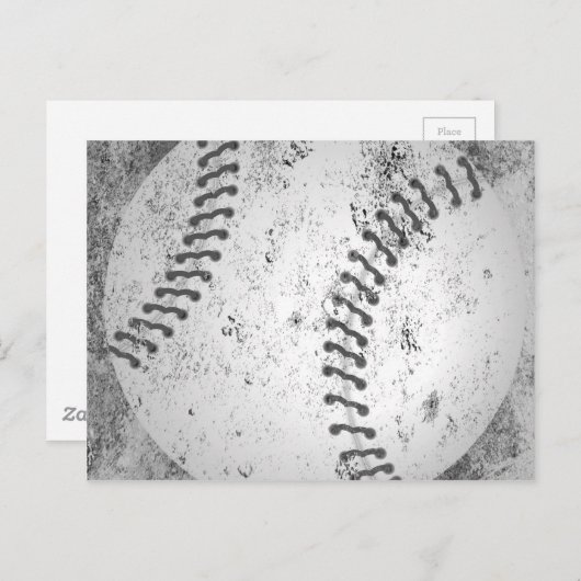 Grunge Baseball Postkarte (Vorne/Hinten)