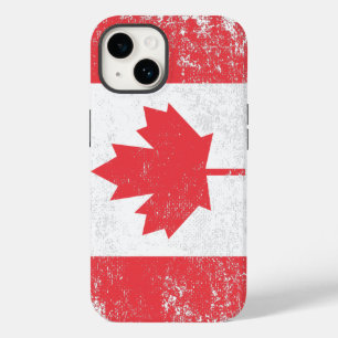 Grunge beändete kanadische Flagge Case-Mate iPhone 14 Hülle