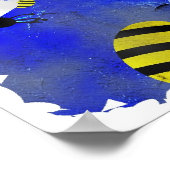 Grunge Bees Poster (Ecke)