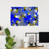 Grunge Bees Poster (Heimbüro)