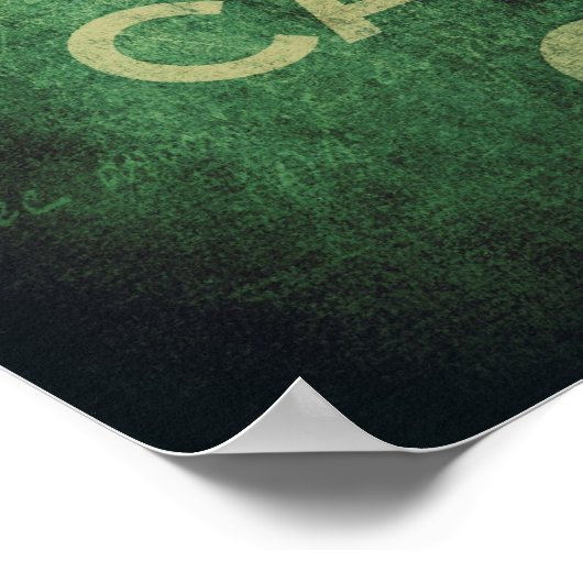 Grunge Behielt Calm Poster (Ecke)