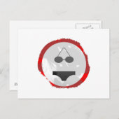 Grunge Bikini Sign Postkarte (Vorne/Hinten)