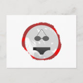 Grunge Bikini Sign Postkarte (Vorderseite)