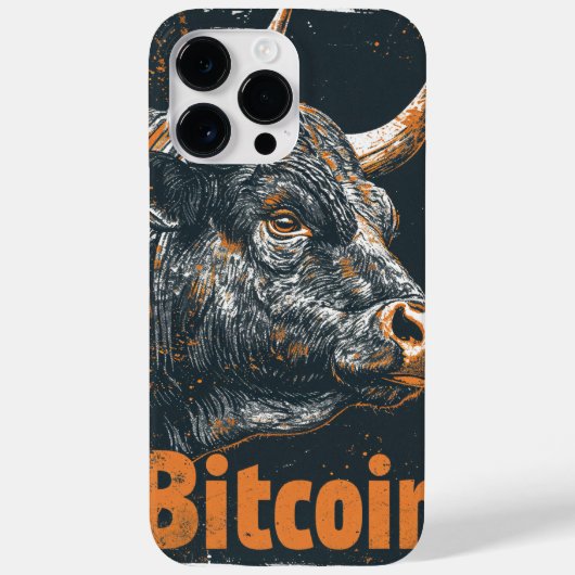 Grunge Bitcoin Bull Blockchain design Case-Mate iPhone Hülle (Rückseite)