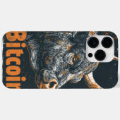 Grunge Bitcoin Bull Blockchain design Case-Mate iPhone Hülle (Rückseite (Horizontal))