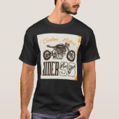 Grunge Black Custom Moto Rider Design T-Shirt (Vorderseite)