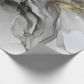 Grunge Black Gray Gold Geschenkpapier (Ecke)