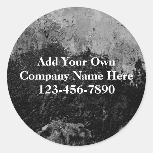 Grunge Black Paint Imitate beenden Design Runder Aufkleber (Vorderseite)