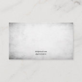 Grunge Black & White Crow Tattoo Artist Visitenkarte (Rückseite)